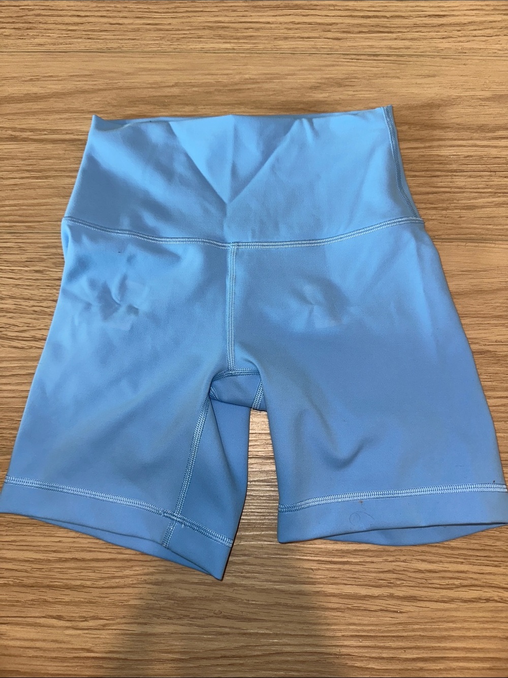 lululemon athletica Mid-Rise Light Blue Bike Shorts